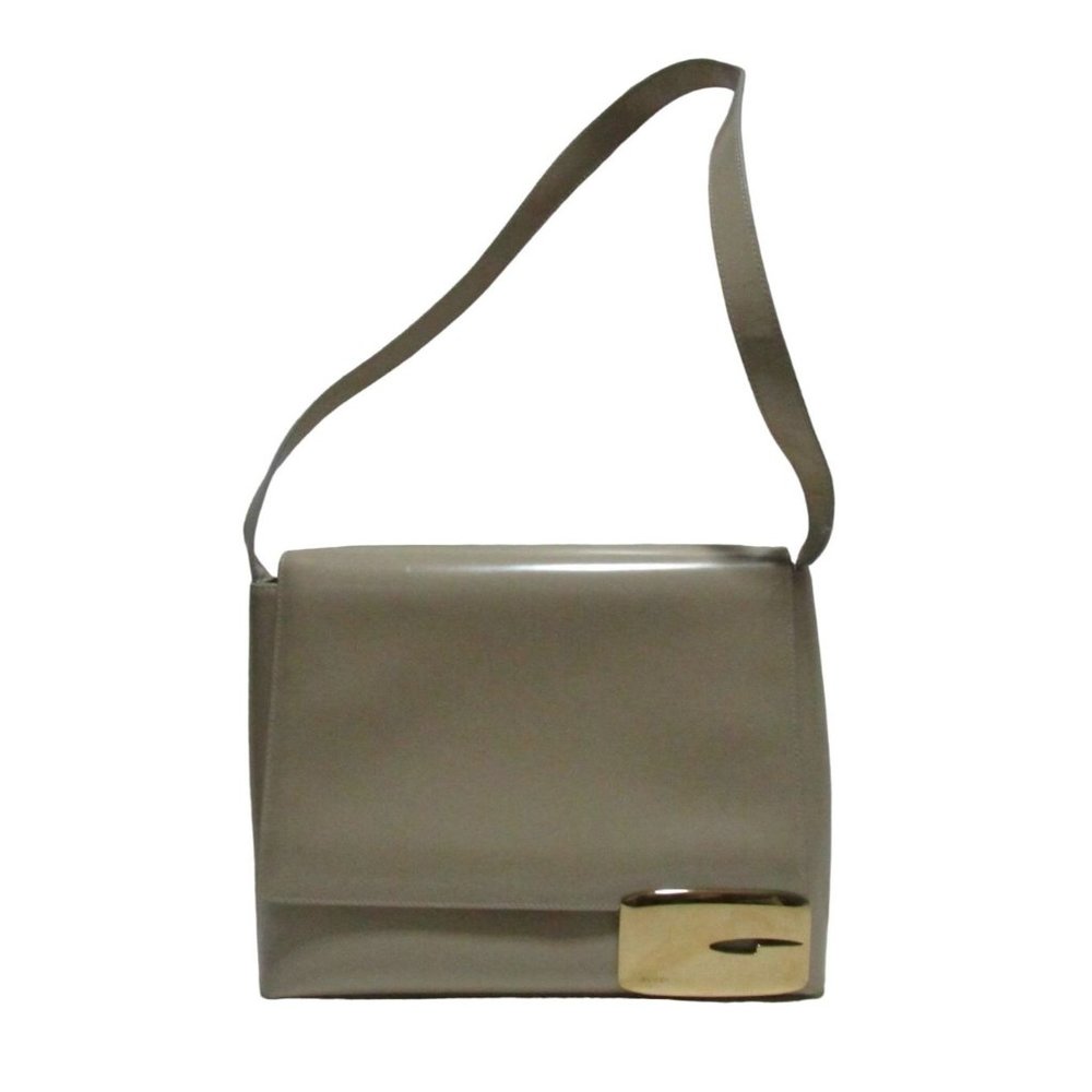 Tom Ford era Gucci Ivory Leather Purse w XL Gold G Accent